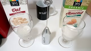 Oat Milk vs Almond Milk part 2 Frothing Test [upl. by Gib]