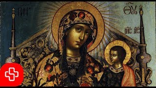 Greek Byzantine orthodox chant Agni Parthene Αγνή Παρθένε Lyric Video [upl. by Oijimer]