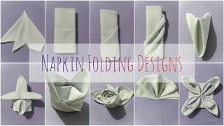 10 EASY NAPKIN FOLDS [upl. by Annodahs]