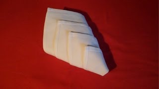 How To Fold Napkins  Diamond Fold Napkin Folding [upl. by Anneg]