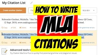 How to Cite a Website MLA [upl. by Pansie]