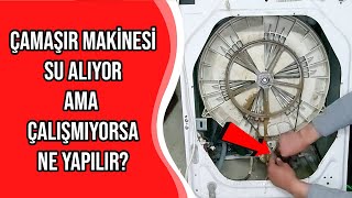 Çamaşır Makinesi Su Alıp Bekliyor  Kazan Dönmüyor  Motor Kömürü  Fırça  Nasıl Değiştirilir [upl. by Eelra227]