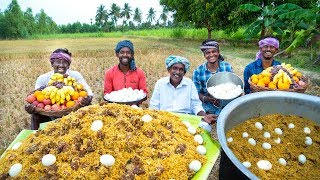 BIRYANI  MUTTON BIRYANI with Eggs  Traditional Biryani Recipe cooking in Village  Village Cooking [upl. by Deirdra816]