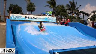 Flowrider Pro Bodyboard Final Rapids Waterpark Flow Tour Stop 1 [upl. by Pas]