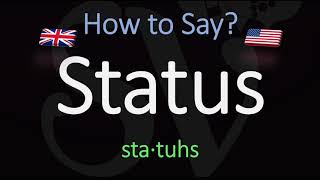 How to Pronounce Status American  British English Pronunciation [upl. by Genaro997]