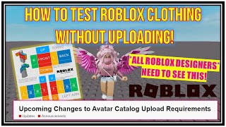 How to TEST Roblox clothing BEFORE uploading [upl. by Jeanette]