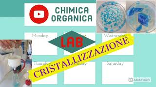 Laboratorio di chimica organica la cristallizzazione [upl. by Myron356]