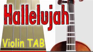 Hallelujah  Violin  Play Along Tab Tutorial [upl. by Lindy]