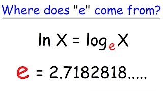 Logarithms  e  Eulers Number [upl. by Elyrehc862]