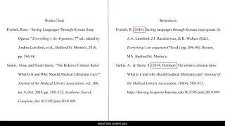 MLA vs APA Works Cited and References [upl. by Arevle508]