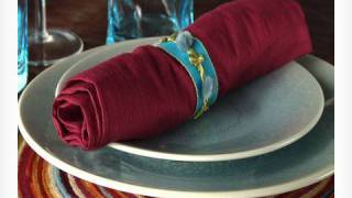 Easy Napkin Design  Rolling Silverware in Napkins [upl. by Koffler]