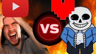 Youtubers React To Beating Sans [upl. by Ived124]