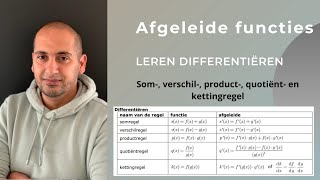 Functies differentiëren Product quotiënt en kettingregel [upl. by Joya]