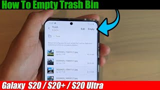 Galaxy S20S20 How to Empty Trash Bin [upl. by Fasto]