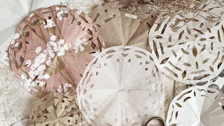 diy paper doilies • handmade tutorial papercraft [upl. by Mattox]