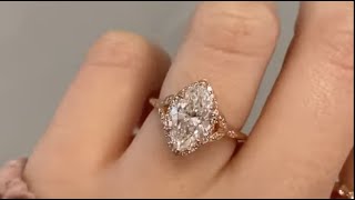 Rachael Engagement Ring with 2ct Marquise Cut Diamond in 14k Rose Gold [upl. by Adnicul]