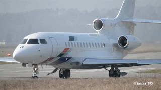 Dassault Falcon 7X takeoff at airport BernBelp HD [upl. by Tracee]