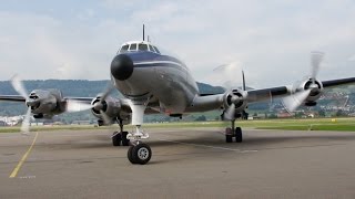 Lockheed Super Constellation StartUp amp Take Off at Airport BernBelp [upl. by Bresee]