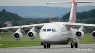 BAe 146  City Jet Takeoff BernBelp HD [upl. by Irma]